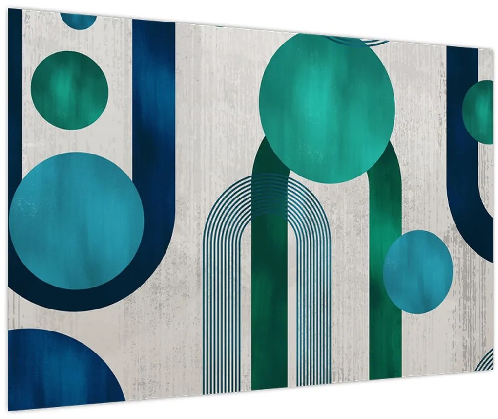 Tablou - Linii și forme circulare (90x60 cm)
