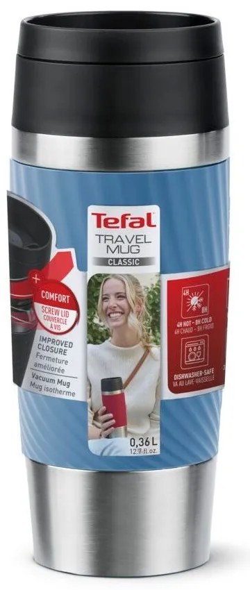 Cană de voiaj albastru-deschis 360 ml – Tefal