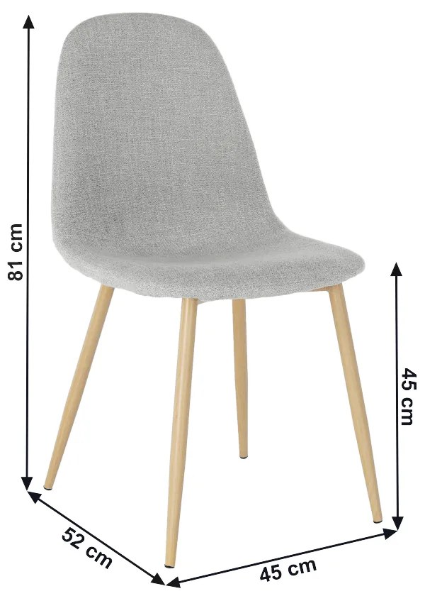 Scaun de sufragerie Laga (gri deschis). 808596
