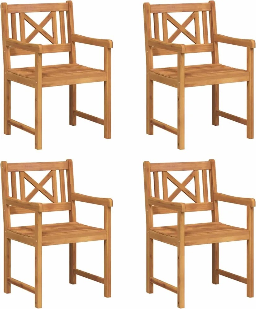vidaXL Scaun pentru Grădină 4 pcs 56 x 56 x 90 cm Lemn Solid de Acacia