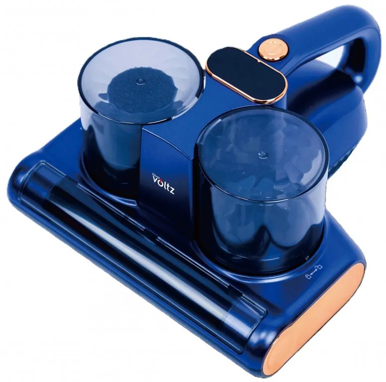 Resigilat: Aspirator antiacarieni Oliver Voltz OV51003B, Fara fir, 120W, 14.8V 2500mAh, UVC LED, Ultrasonic, Albastru