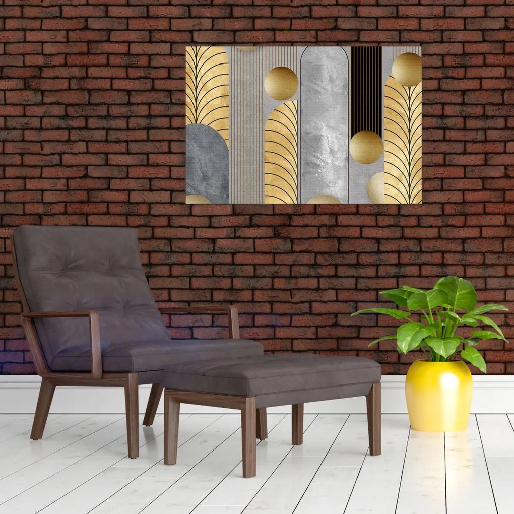 Tablou - Decorațiuni de aur (90x60 cm)