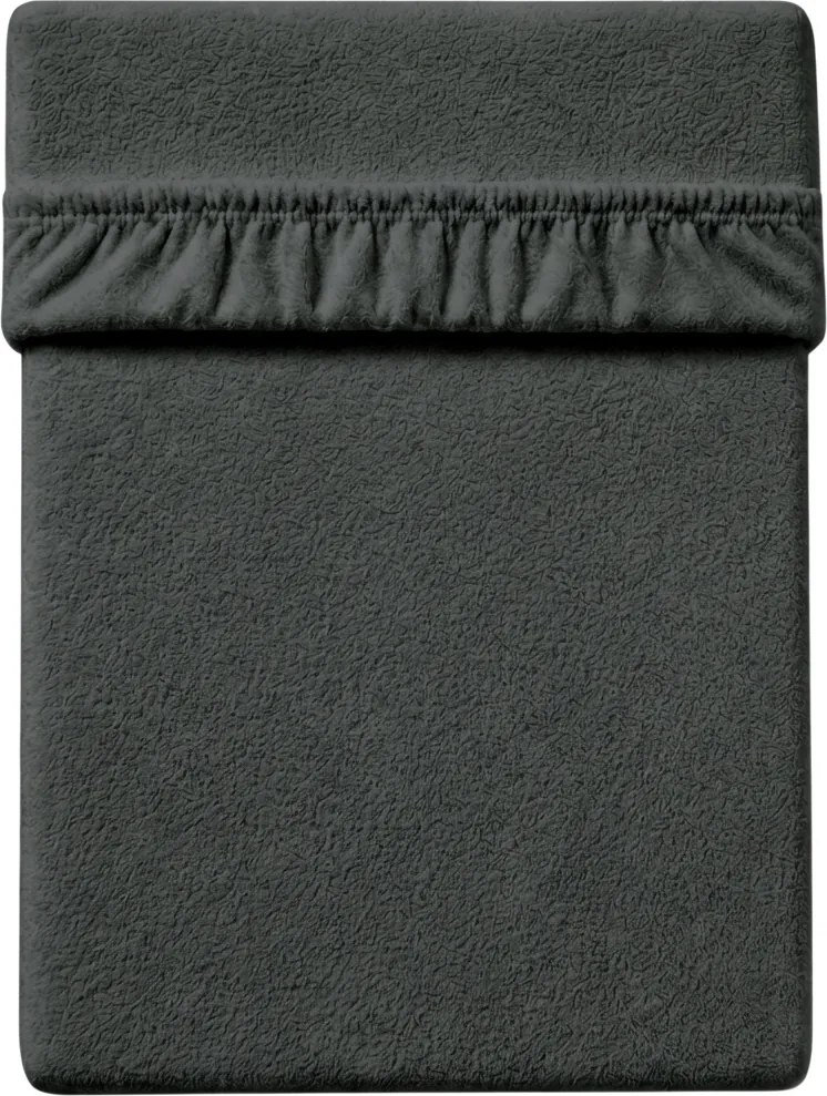 Cearsaf extensibil fleece MOLTON antracit 180 x 200 cm