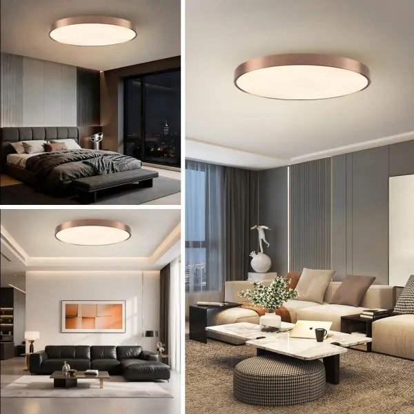 Immax NEO 07324L-LED plafonieră dimmabilă SEMPLICI 128W/230V diametru 100 cm Wi-Fi Tuya auriu+telecomandă
