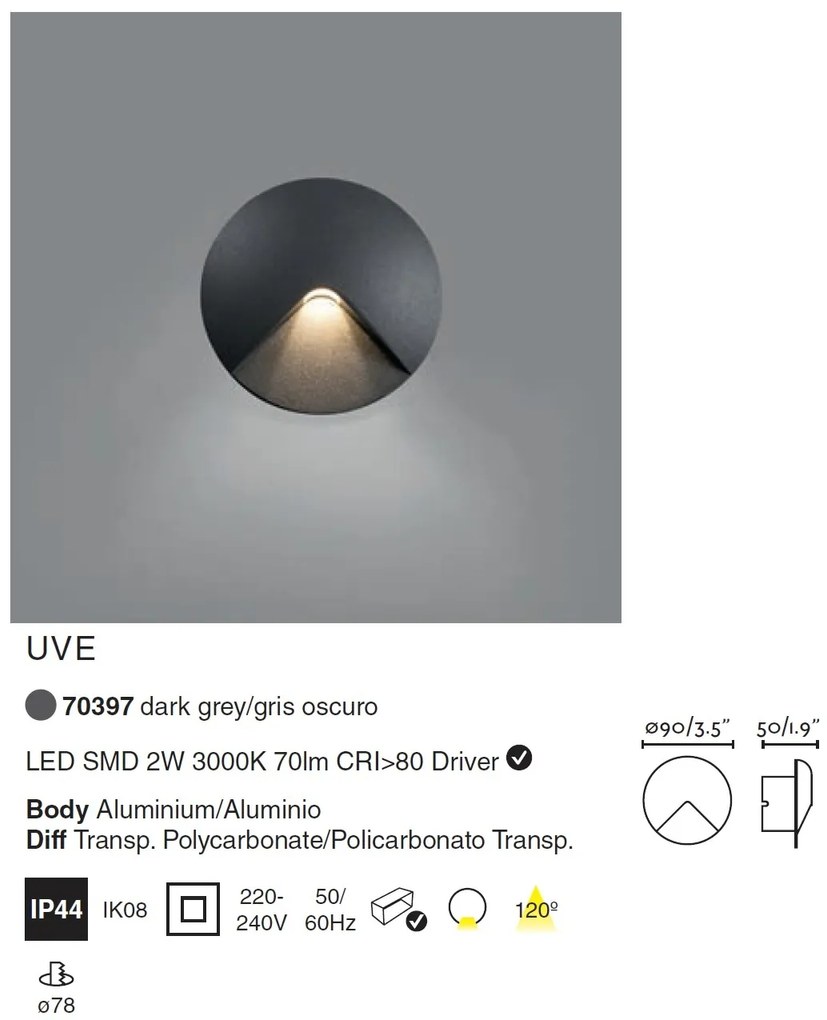 SPOT LED INCASTRABIL DE EXTERIOR UVE