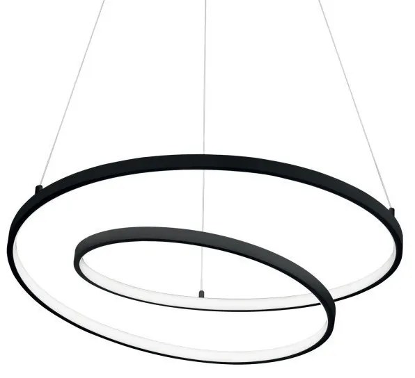 Lustra LED suspendata design circular Oz sp d60 on-off 4000k negru