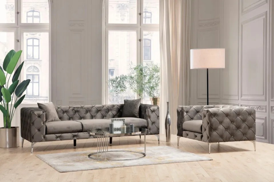 Canapea cu 3 Locuri Como 3 Seater, Antracit