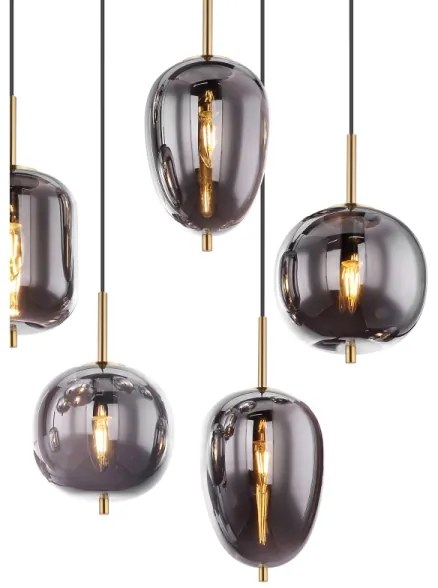 Lustră pe cablu Globo 15345-8MM BLACKY I 8xE14/40W/230V