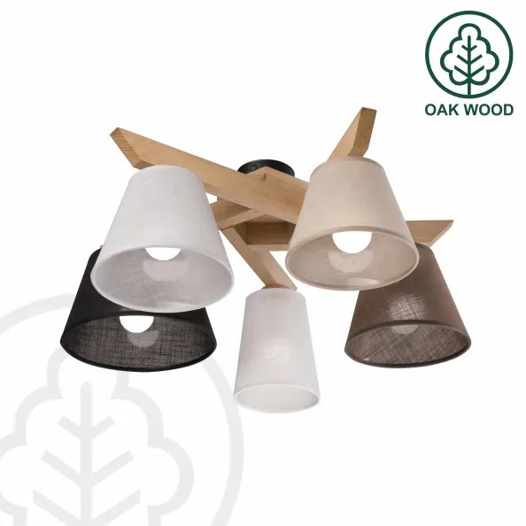 Lustră aplicată Brilagi ANTHONY 5xE14/40W/230V stejar