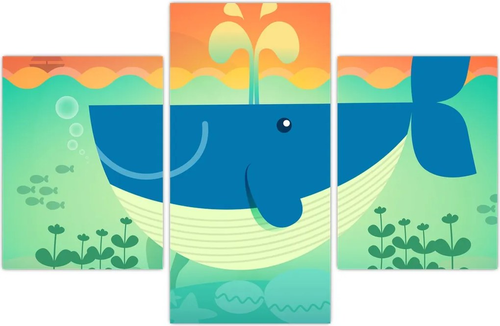 Tablou - Balena veselă (90x60 cm)