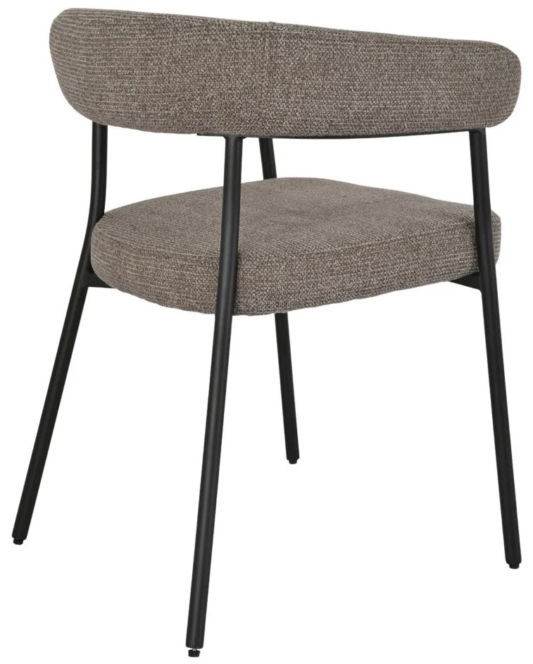 Scaun de dining Trivio, maro, picioare negre