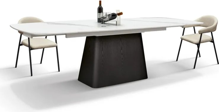 Masă ceramică extensibilă Trevior 180/100 cm + 2 extensii de 40 cm