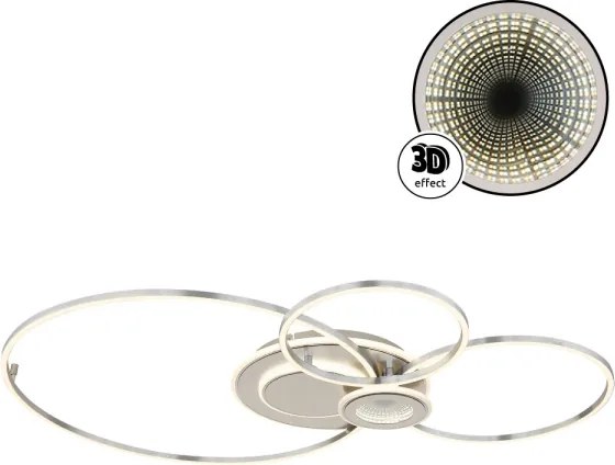 Globo 68278-36 - Plafonieră LED dimabilă BELTRAN LED/36W/230V argintie + telecomandă