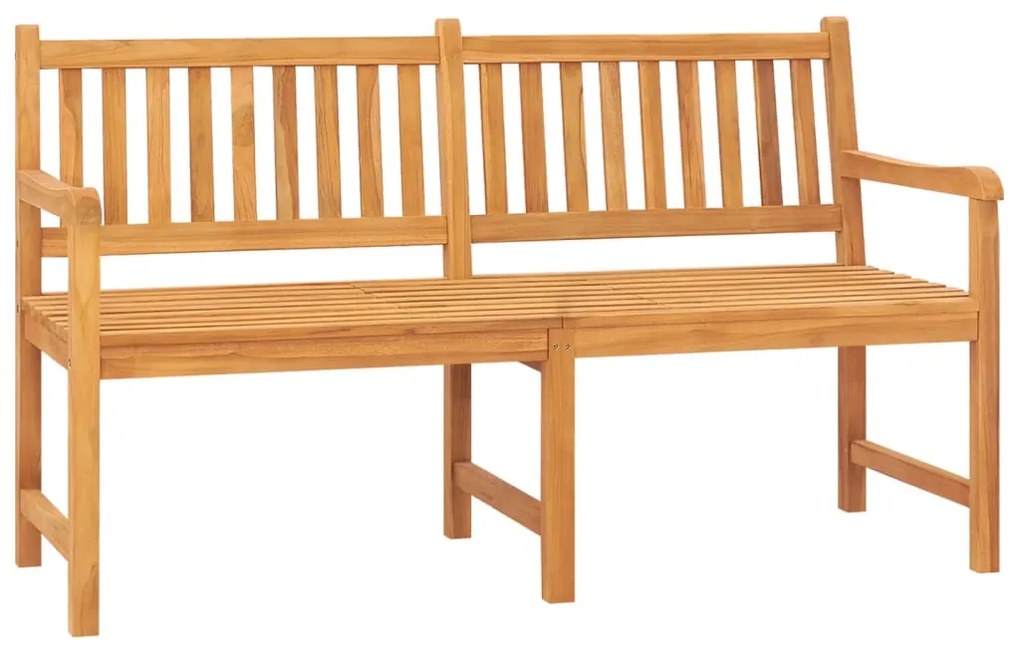 316631 vidaXL Bancă grădină cu 3 locuri, cu masă, 150 cm, lemn masiv de tec