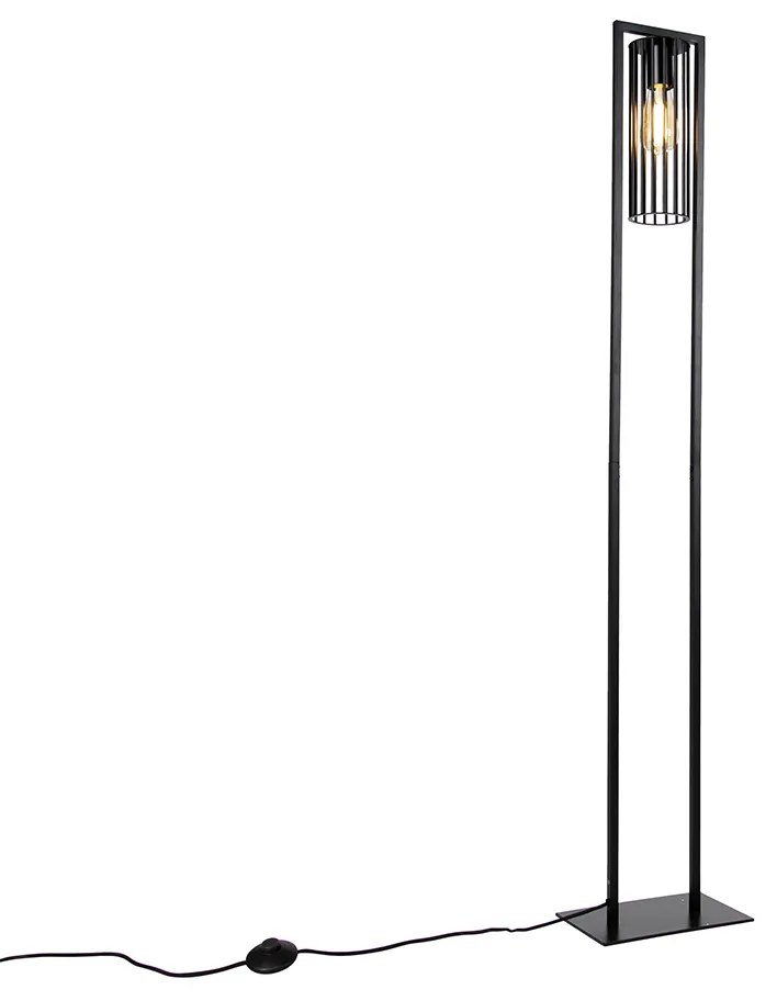 Lampă de podea modernă inteligentă neagră inclusiv Wifi ST64 - Balenco Wazo