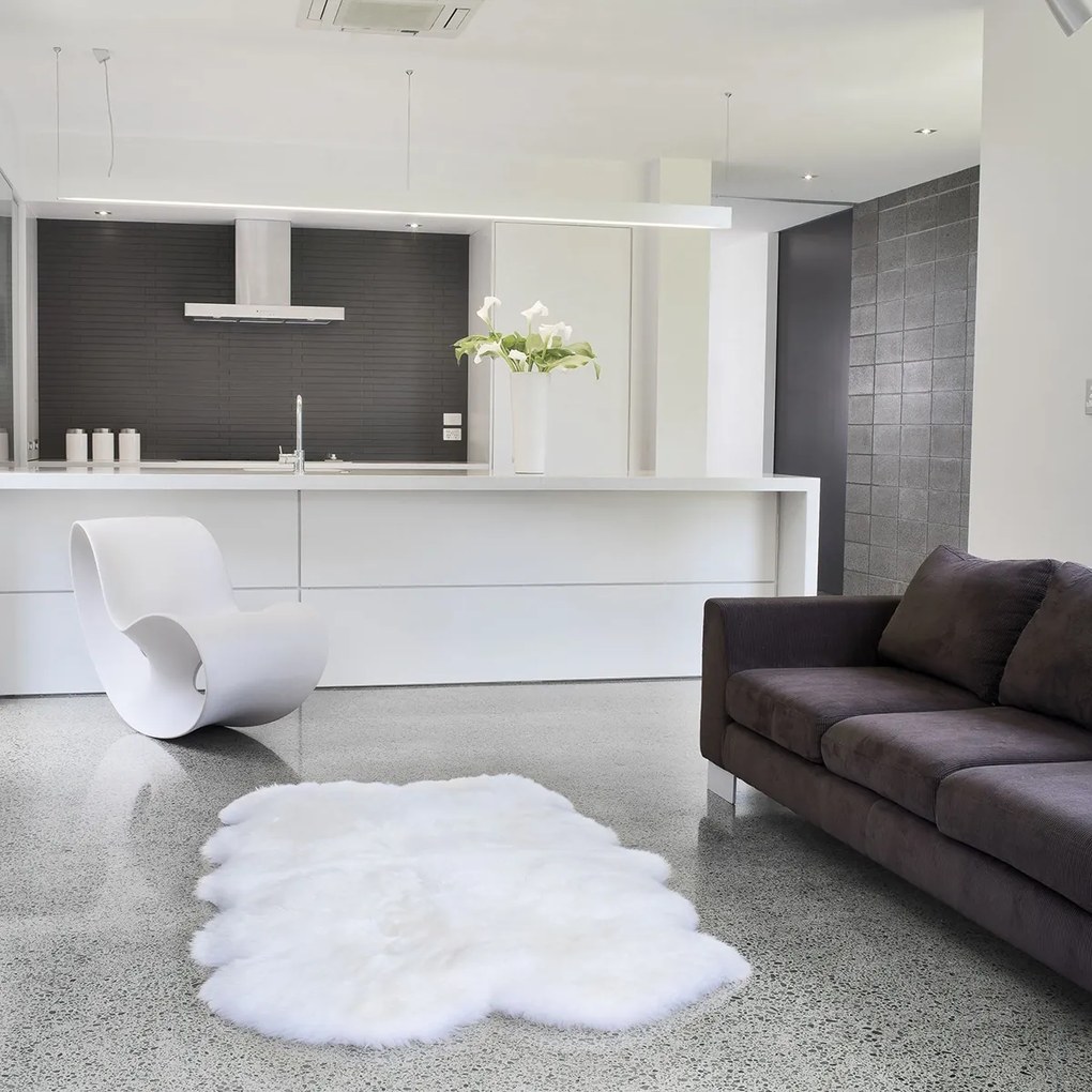 Covor din blana de oaie Noua Zeelanda, LW Quarto Standard 180x110cm, Ivory