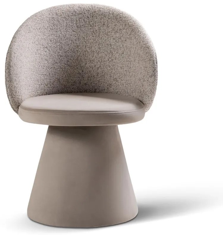 Fotoliu bej cu tapițerie din catifea Inez – Micadoni