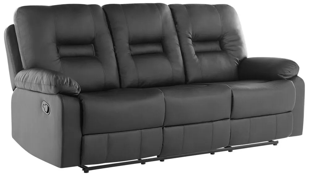 Canapea 2 locuri Barnet 2 (piele sintetică) (negru) . 1008548