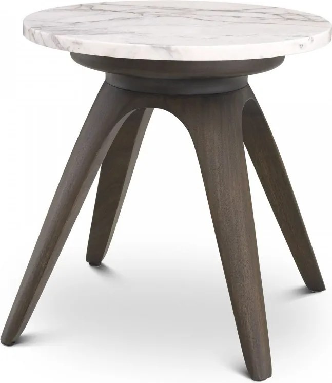 Masuta laterala design LUX cu blat din marmura italiana Borre 40cm