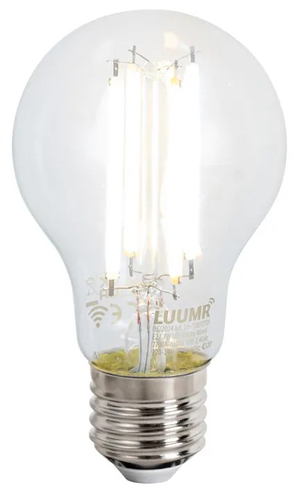 Plafoniera inteligentă din alamă cu sticlă fumurie incl. Wifi A60 - Stiklo