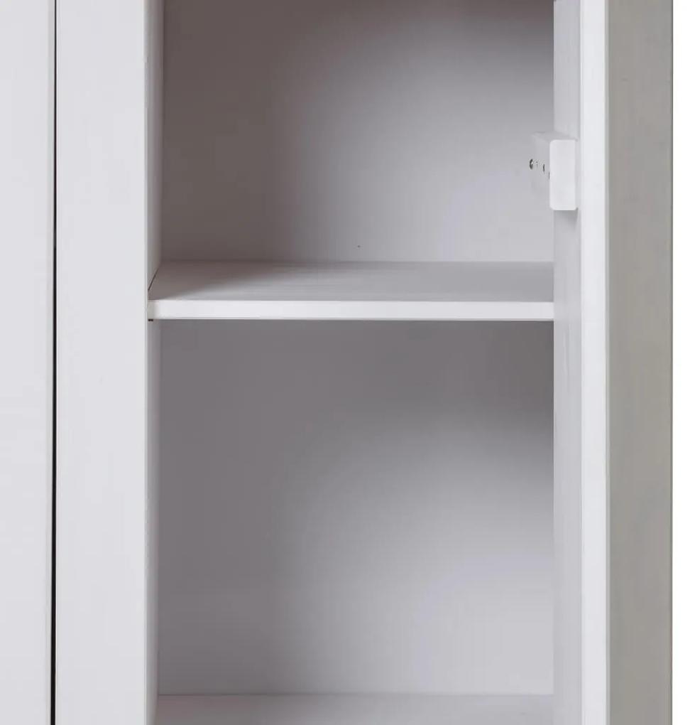 Sifonier cu 3 usi, alb, 118 x 50 x 171,5 cm, pin gama Panama Alb, 118 x 50 x 171.5 cm, 1