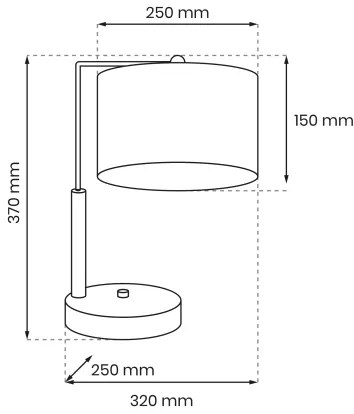 Lampă de masă LINO 1xE27/60W/230V