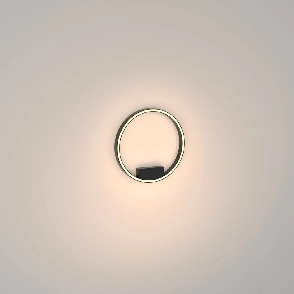Plafoniera LED design modern Rim negru 40cm, 3000K