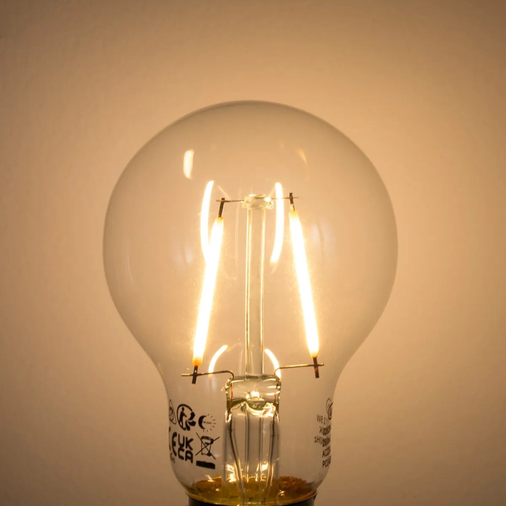 Set de 5 becuri LED E27 A60 cu senzor crepuscular 2,5W 250 lm 2200K