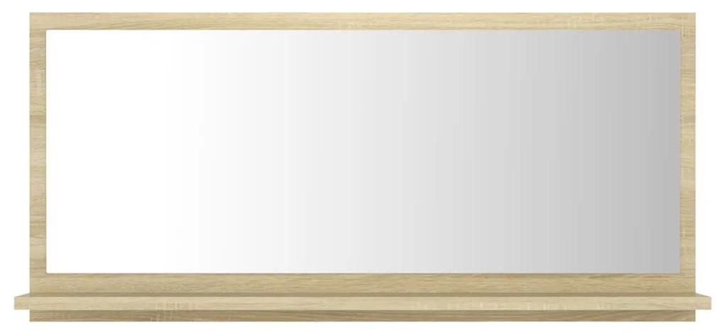Oglinda de baie, stejar sonoma, 80 x 10,5 x 37 cm, PAL Stejar sonoma, 80 cm
