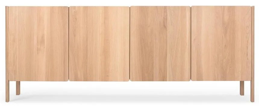 Comodă în culoare naturală din lemn de stejar 220x85x42 cm Dvor – Gazzda