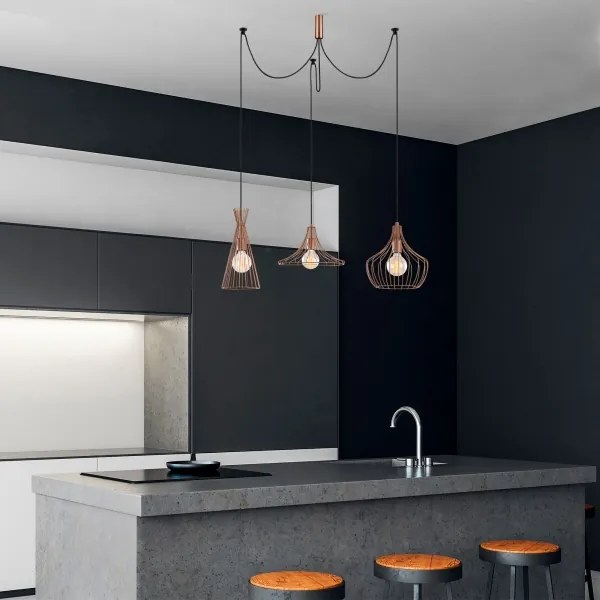 Lustră pe cablu MEZOPOTAMYA 3xE27/40W/230V