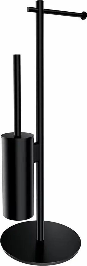 Suport hartie freestanding cu spatiu pentru perie negru mat Omnires Modern Project