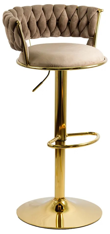 Scaun Bar Catifea Bej ABS 118 - Elegant, Confortabil, Reglabil