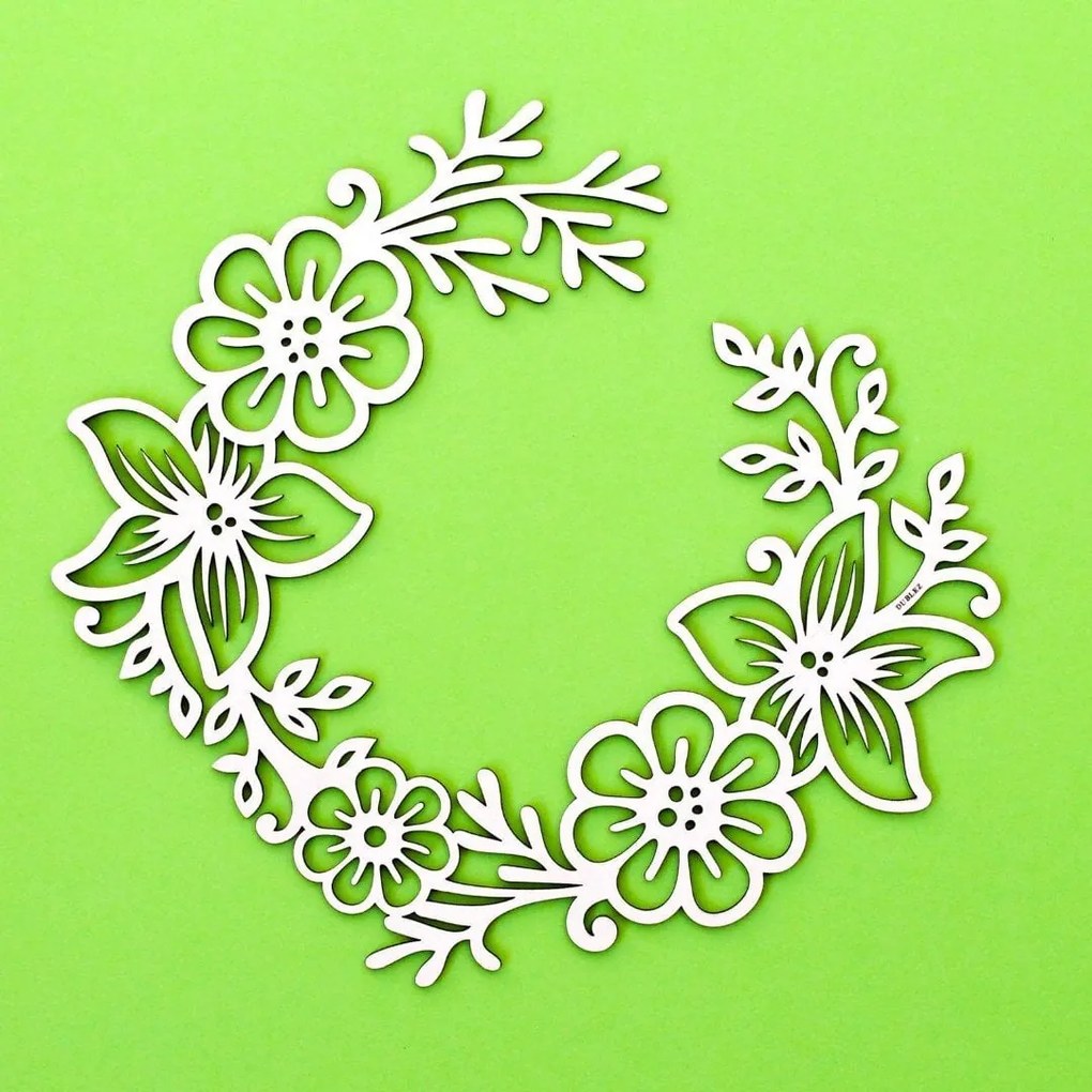 DUBLEZ | Coroniță de vară cu flori pentru ușă