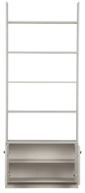 Bibliotecă modulară gri deschis din lemn masiv de pin 80x200 cm Madu – WOOOD