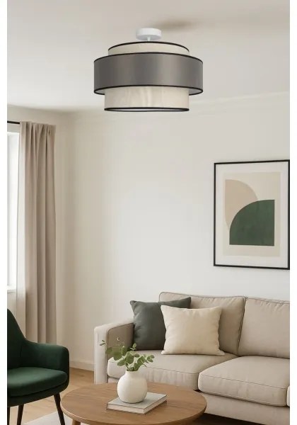 Plafonieră GRACE 1xE27/60W/230V crem/maro