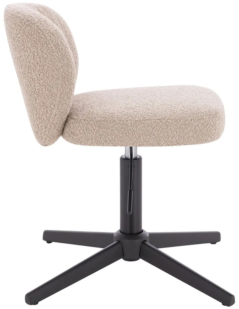 HR193CROSS Scaun Latte Boucle cu Bază Neagră