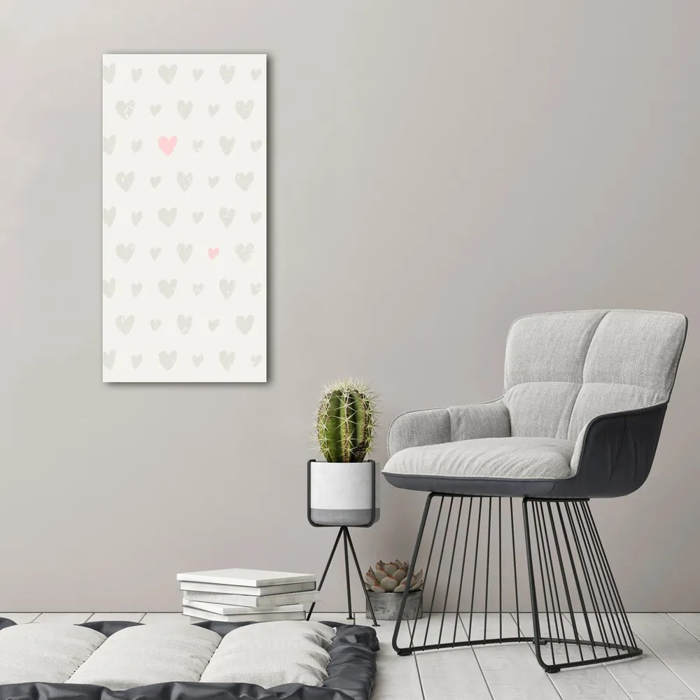 Tablou pe pânză canvas Inimi de fundal