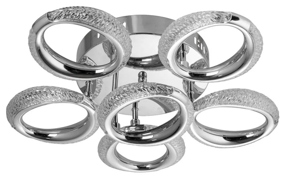 Plafonieră LED 6xLED/14W/230V 3000-5000K d. 46 cm crom lucios