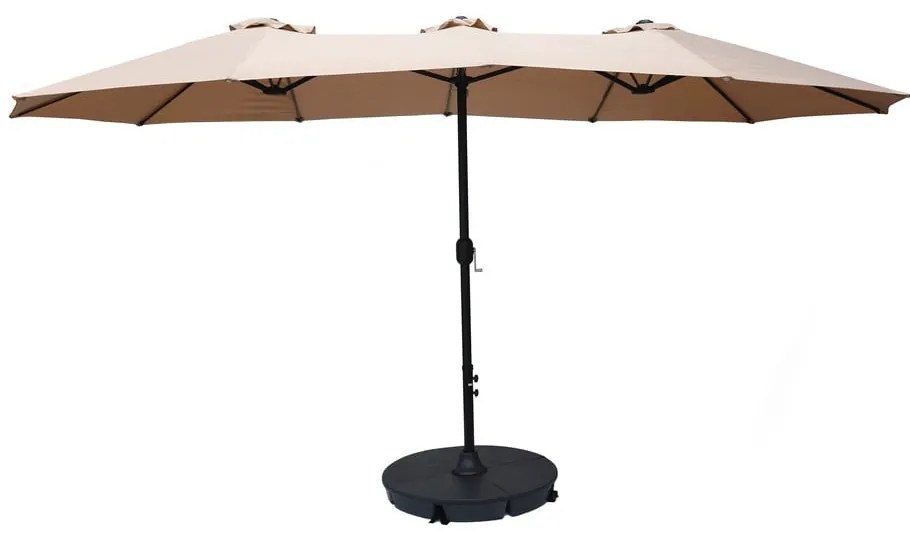 Umbrelă de soare bej 456x270 cm Double - Rojaplast