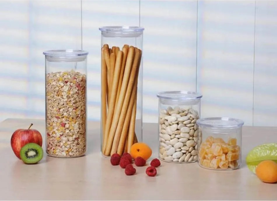 Recipient din sticlă Simax 5142 cu capac dinplastic, 1,4 l