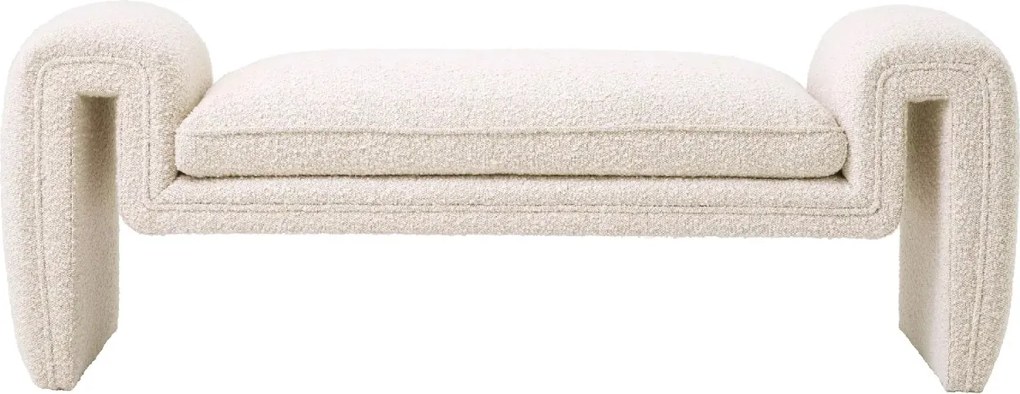 Bancheta design LUX stil contemporan Tondo S Bouclé cream