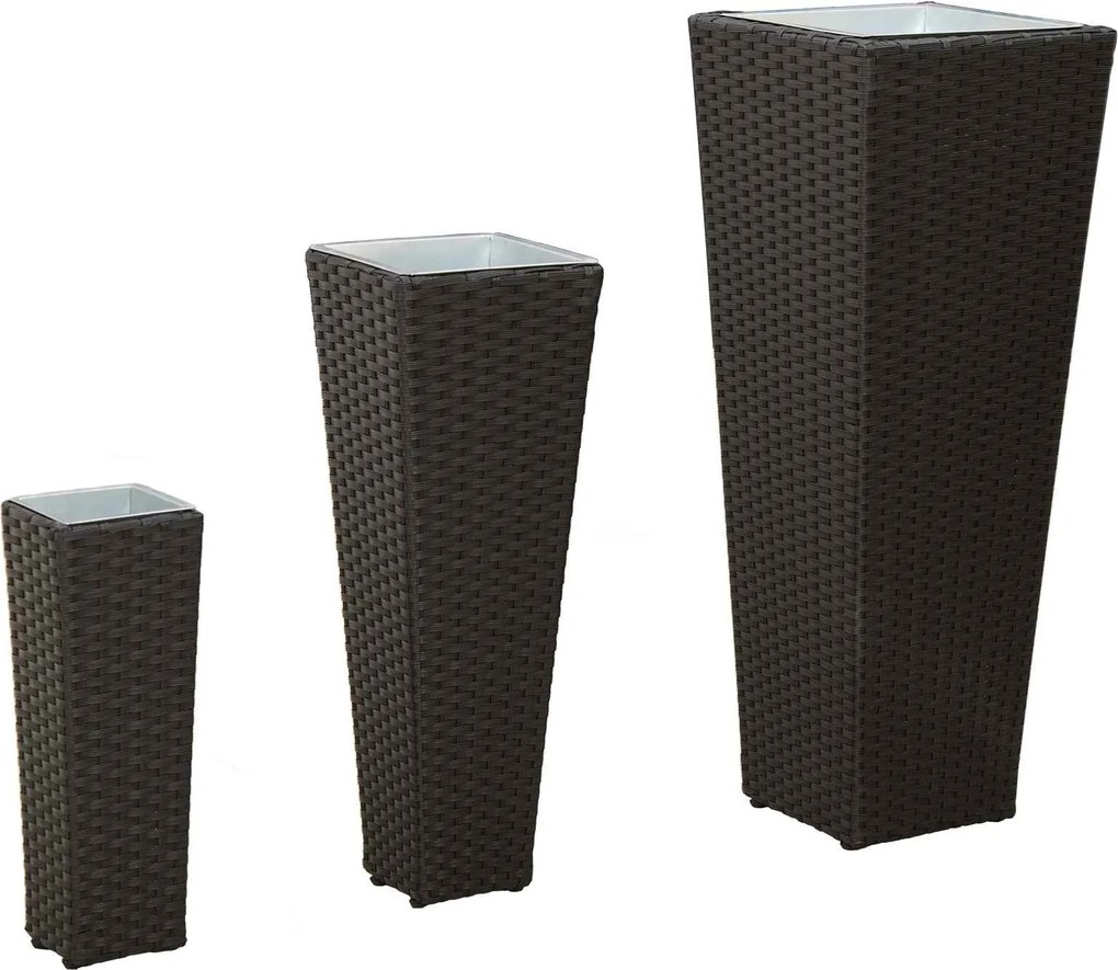 vidaXL Set de exterior 3 pcs Negru Metal