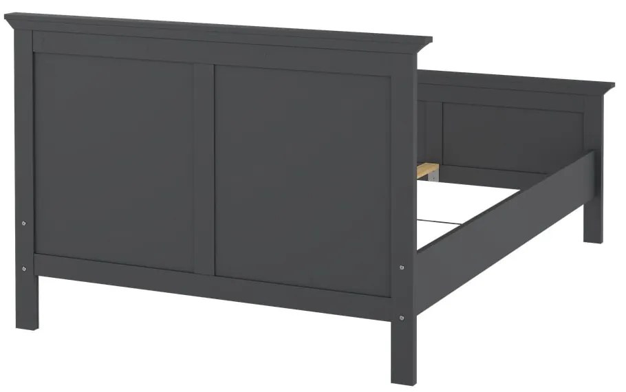 Pat matrimonial gri 140x200 cm Paris – Tvilum