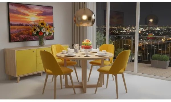 Scaun de sufragerie THEO galben