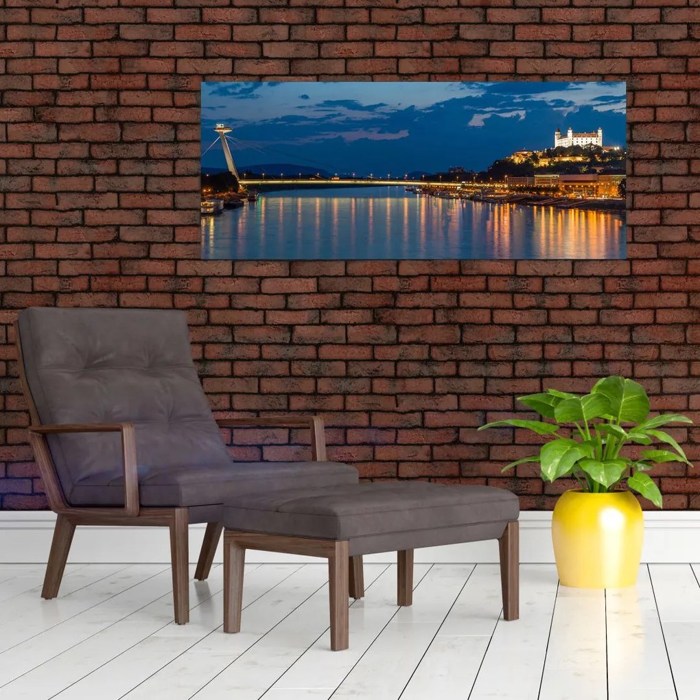 Tablou cu Bratislava și palat (120x50 cm)