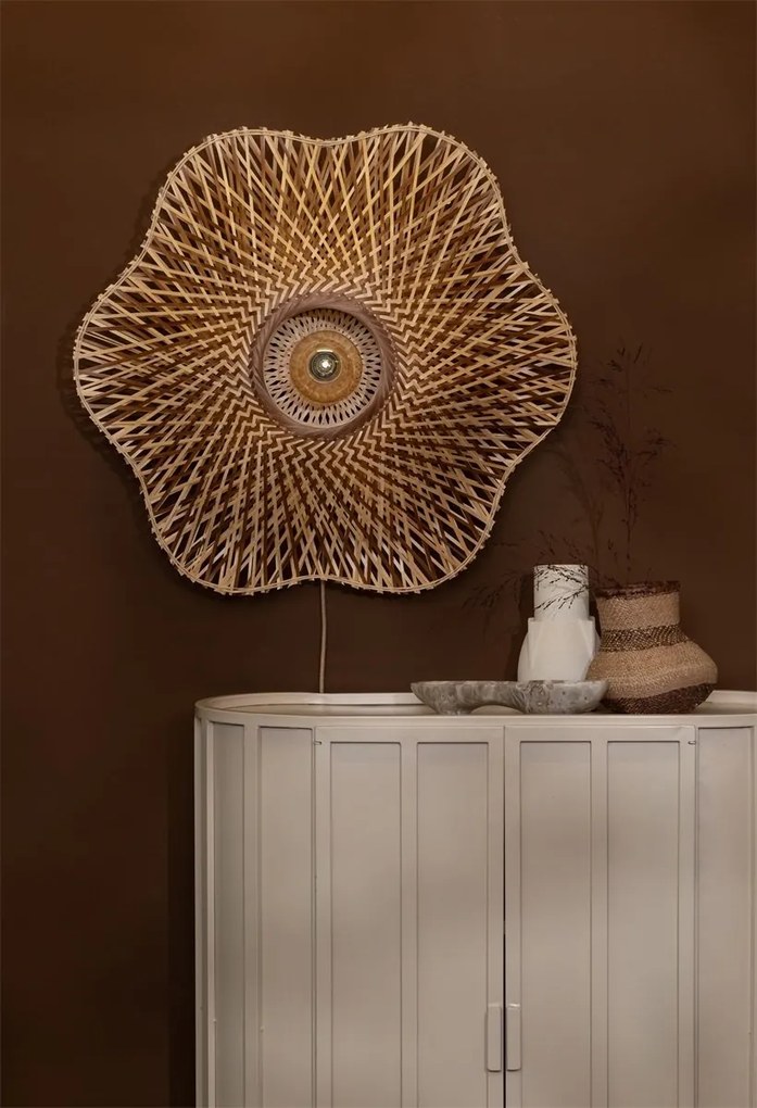 Aplica de perete Eco, Bambus, Madura natural/maro, L