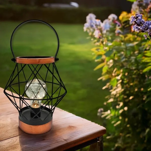 Lampă LED decorativă de masă Solight WO3105 LED/3xAA negru/cupru