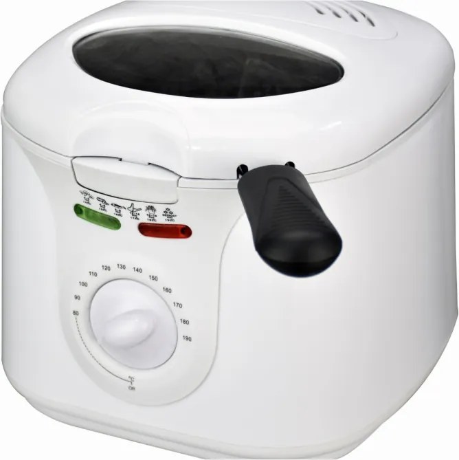 Friteuza Elite EDFF-1290W, 1300 W, 2 L, 80-190°C, Fereastra de vizualizare, Cool Touch, Alb