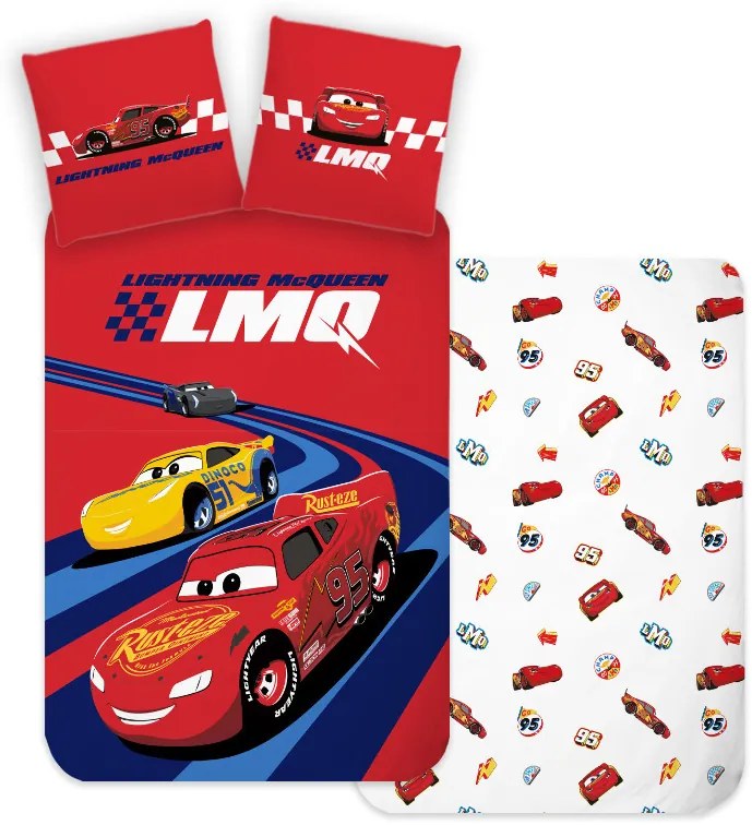 Disney Mașini Racing Hero set de lenjerie pentru copii 100×135 cm, 40×60 cm